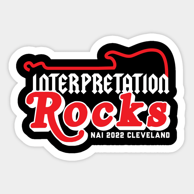 Interpretation Rocks Conference Tee Sticker by pcaputo@interpnet.com